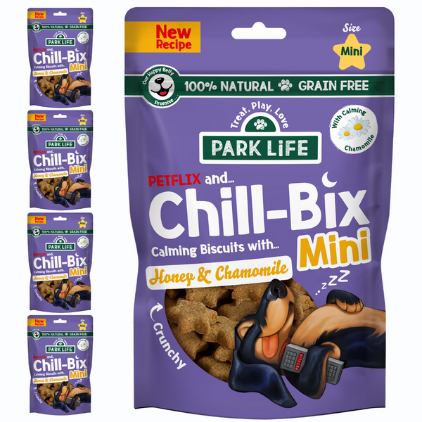 4 PACK Chill-Bix Honey & Chamomile MINI 100g (Small/Training Treats)