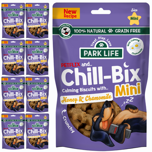 8 PACK Chill-Bix Honey & Chamomile MINI 100g (Small/Training Treats)
