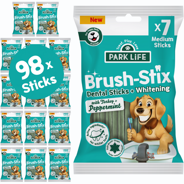 14 PACK Brush-Stix Turkey & Peppermint 14x180g (3x Month Supply)